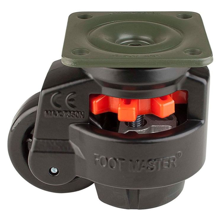 3 in. Nylon Wheel Top Plate Leveling Caster with Load Rating 1650 lbs.