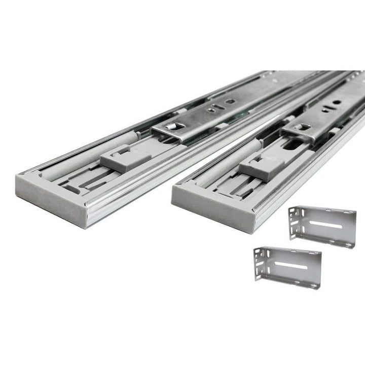 24 in. Full Extension Ball Bearing Side Mount Soft Close Drawer Slide with Rear Bracket Set (8-Pair)