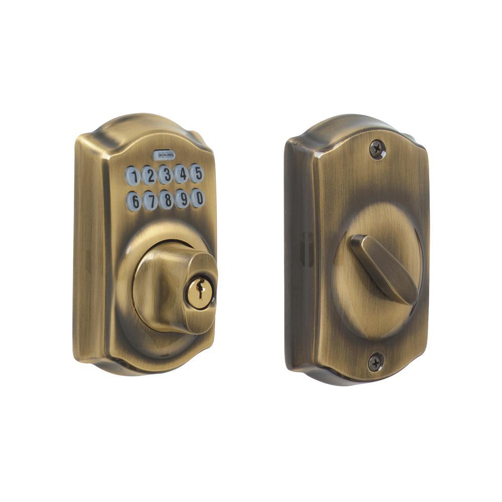 Camelot Satin Nickel Keypad Electronic Door Lock Deadbolt - Super Arbor