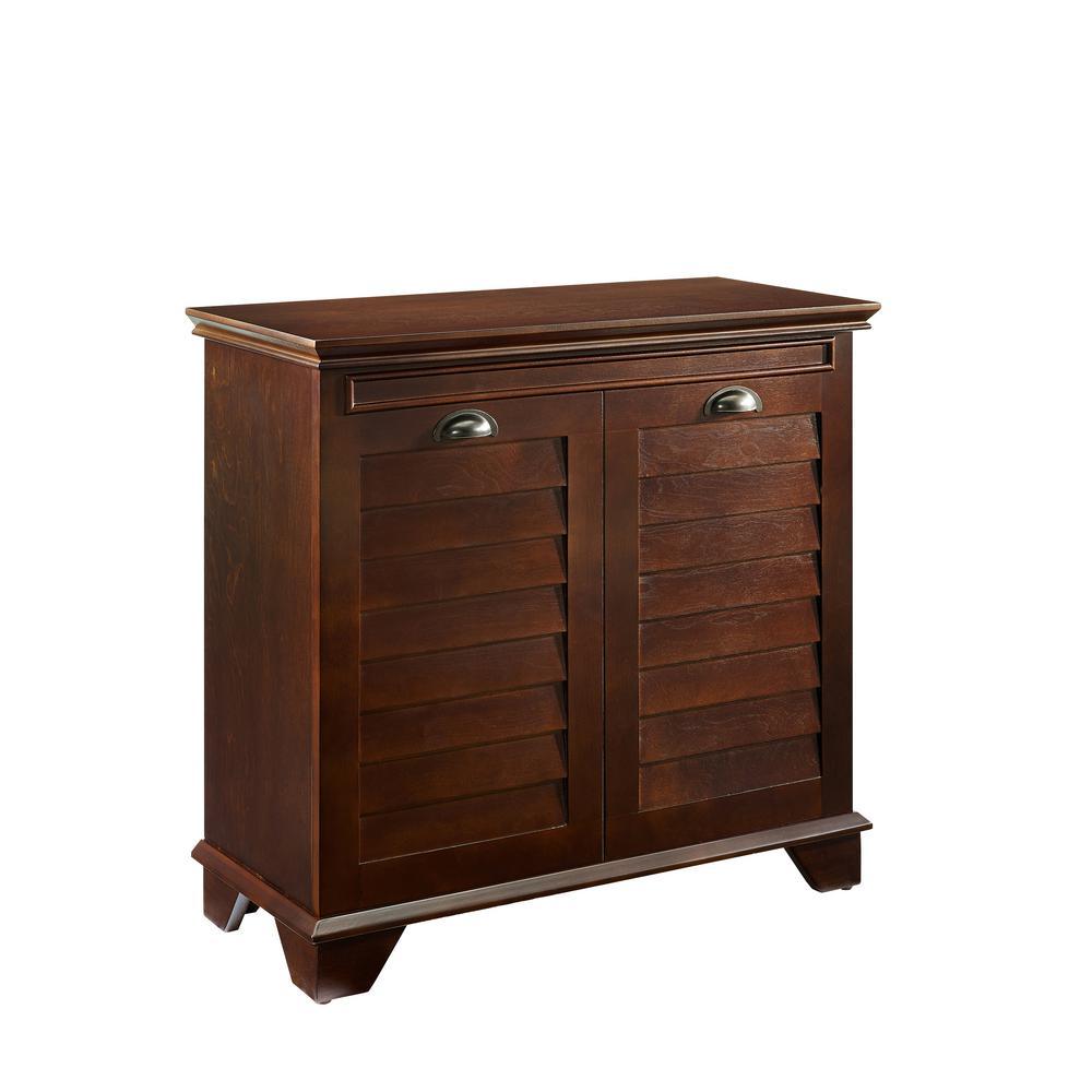 Lydia 14.13 in. Lift-Top Hamper in Espresso - Super Arbor