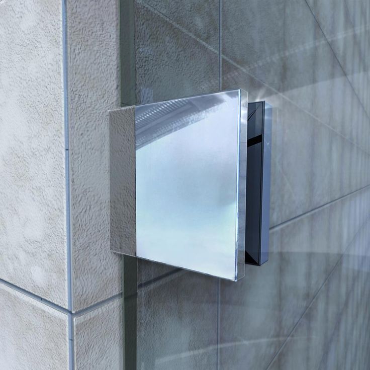 DreamLine Enigma-X 32 1/2 in. D x 48 3/8 in. W x 76 in. H Frameless Corner Sliding Shower Enclosure, Brushed Stainless Steel