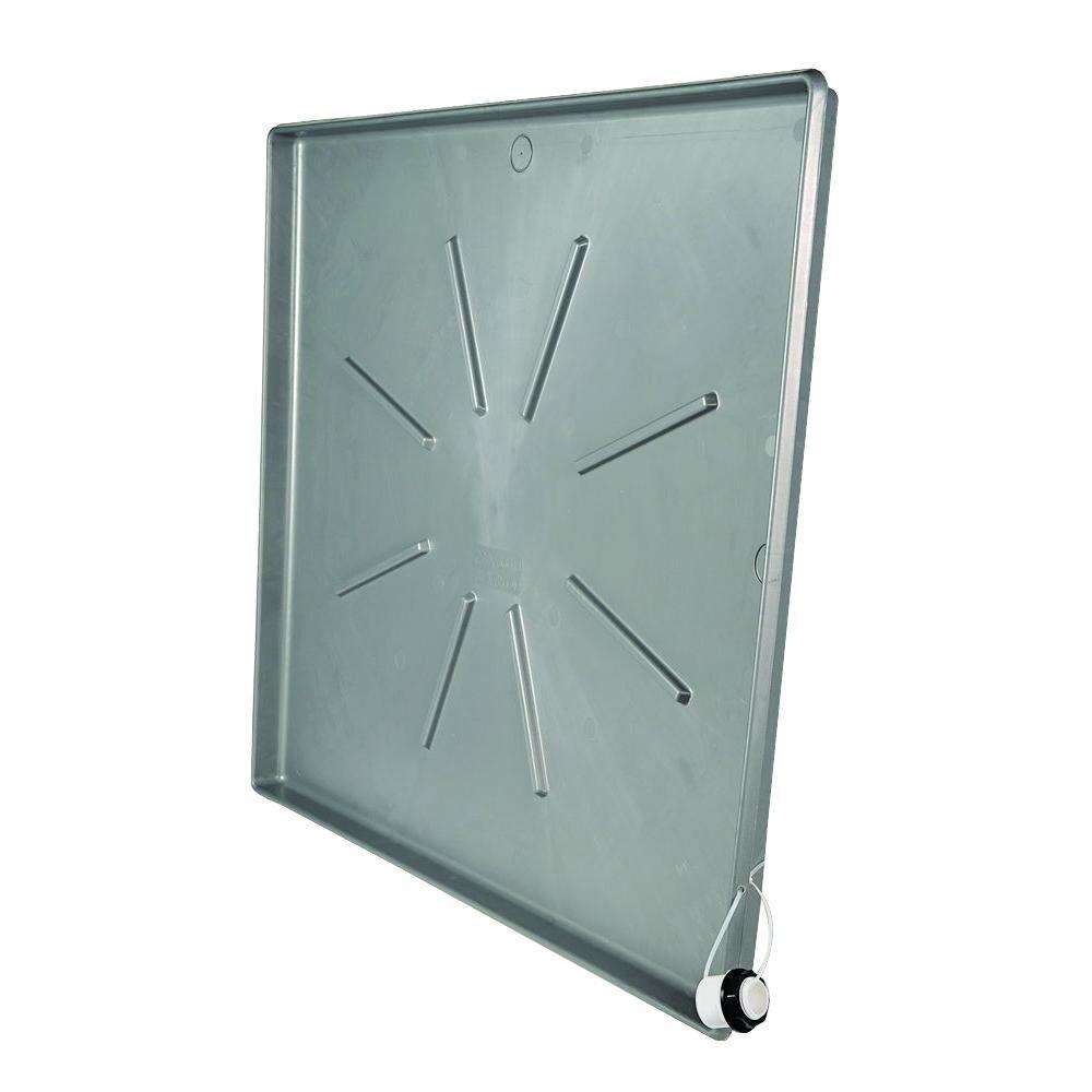 30 in. x 32 in. Washing Machine Drain Pan with PVC Fitting - Super Arbor