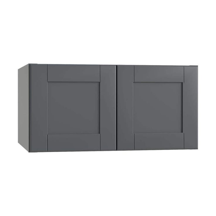 Home Decorators Collection Washington 33 in. W x 24 in. D x 24 in. H Assembled Plywood Wall Kitchen Cabinet in Valiant Onyx with Soft Close Doors