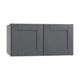 Home Decorators Collection Washington 33 in. W x 24 in. D x 24 in. H Assembled Plywood Wall Kitchen Cabinet in Valiant Onyx with Soft Close Doors