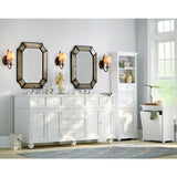 Hampton Harbor 22 in. W x 10 in. D x 67-1/2 in. H Linen Cabinet in White - Super Arbor