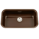 Porcela Series Undermount Porcelain Enamel Steel 31 in. Large Single Bowl Kitchen Sink in White - Super Arbor