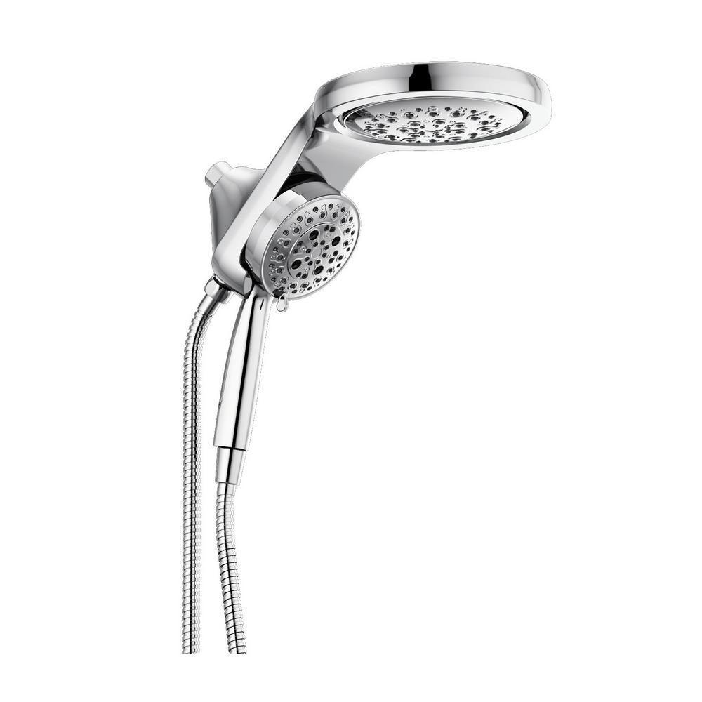 HydroRain Two-in-One 5-Spray 6 in. Dual Wall Mount Fixed and Handheld H2Okinetic Shower Head in Venetian Bronze - Super Arbor
