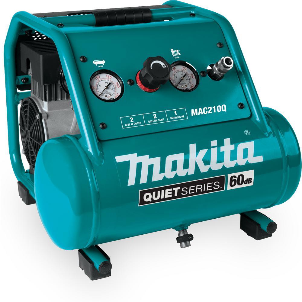 Quiet Series 2 Gal. 1 HP Oil-Free Electric Air Compressor - Super Arbor