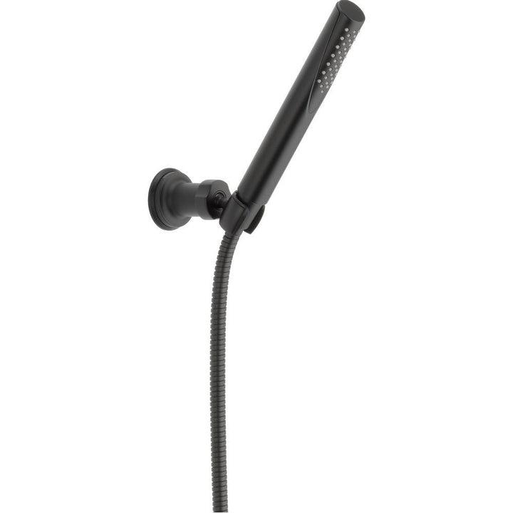 Grail 1-Spray 2 in. Single Wall Mount Handheld Shower Head in Matte Black - Super Arbor