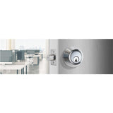 Commercial 2-3/4 in. Single Cylinder Satin Chrome Heavy-Duty Industrial Deadbolt - Super Arbor
