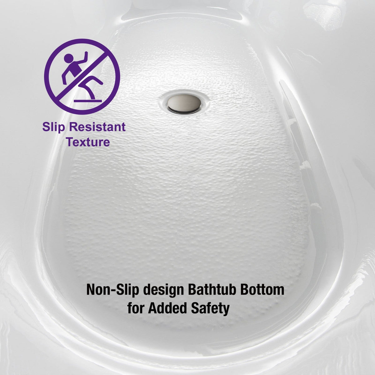 WOODBRIDGE 67 in. L x 31.5 in. W Acrylic Freestanding Flat-Bottom Soaking Bathtub, White, with Brushed Nickel Overflow & Drain