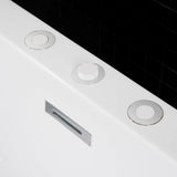 WOODBRIDGE Bologna 67 in. Acrylic Freestanding Whirlpool & Air Bathtub with Drain and Overflow, White