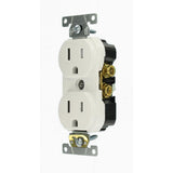 15 Amp Commercial Grade Tamper Resistant Duplex Outlet, White (10-Pack) - Super Arbor