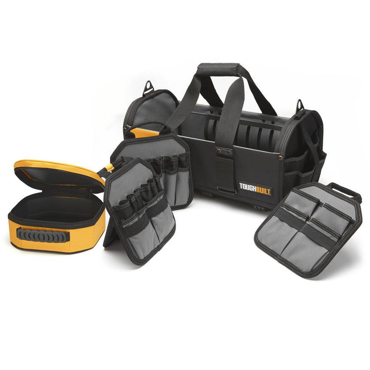18 in. Modular Tote with 57-Pockets in Black - Super Arbor