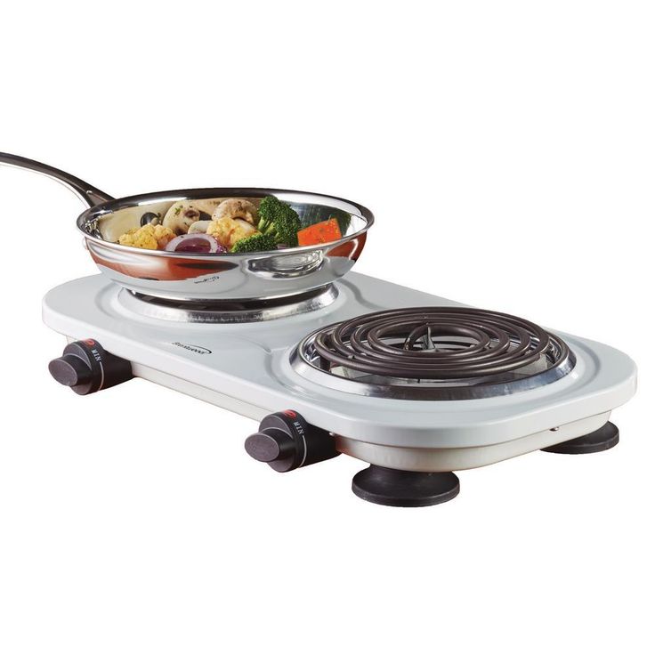 2-Burner 30 in. White Electric Burner