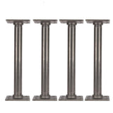 1 in. x 1 ft. L Black Pipe Table Leg Kit with Square Flange (Set of 4)