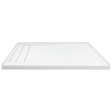 Linear 30 in. x 60 in. Single Threshold Shower Base with a Right Drain in Grey - Super Arbor