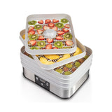 5-Tray Grey Food Dehydrator Stackable Drying Trays