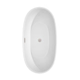 Juno 5.3 ft. Acrylic Flatbottom Non-Whirlpool Bathtub in White with Brushed Nickel Trim - Super Arbor