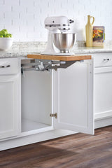 Rev-A-Shelf 13.25-in W x 1.38-in H 1-Tier Pull Out Metal Soft Close Lift Shelf