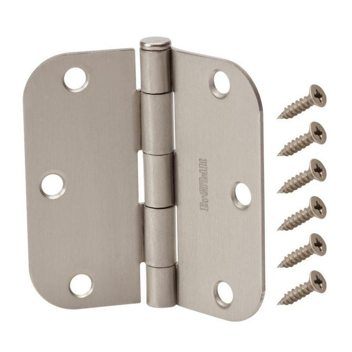 3-1/2 in. Satin Nickel 5/8 in. Radius Smooth Action Door Hinges Value Pack (3-Pack)