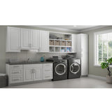 Hampton Partially Assembled 36 x 34.5 x 24 in. Corner Sink Base Kitchen Cabinet in Satin White