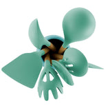 Mint Green Silicone and Wood Cooking Utensils (Set of 9)