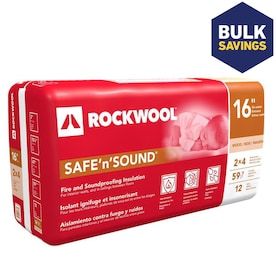 Energy Star Qualified; ROCKWOOL SAFE n SOUND R- Stone Wool Batt Insulation with Sound Barrier (15.25-in W x 47-in L)
