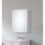20 in. x 26 in. Recessed or Surface-Mount Bathroom Medicine Cabinet with Beveled Mirror in Silver
