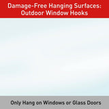 3-Piece Large Clear Outdoor Window Hook - Super Arbor