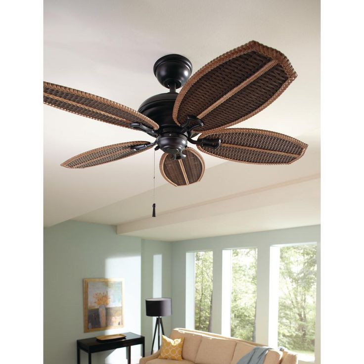 Palm Beach II 48 in. Indoor/Outdoor Natural Iron Ceiling Fan