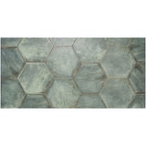 Angela Harris Flatiron Aquamarine 20" Hexagon Matte Porcelain Tile