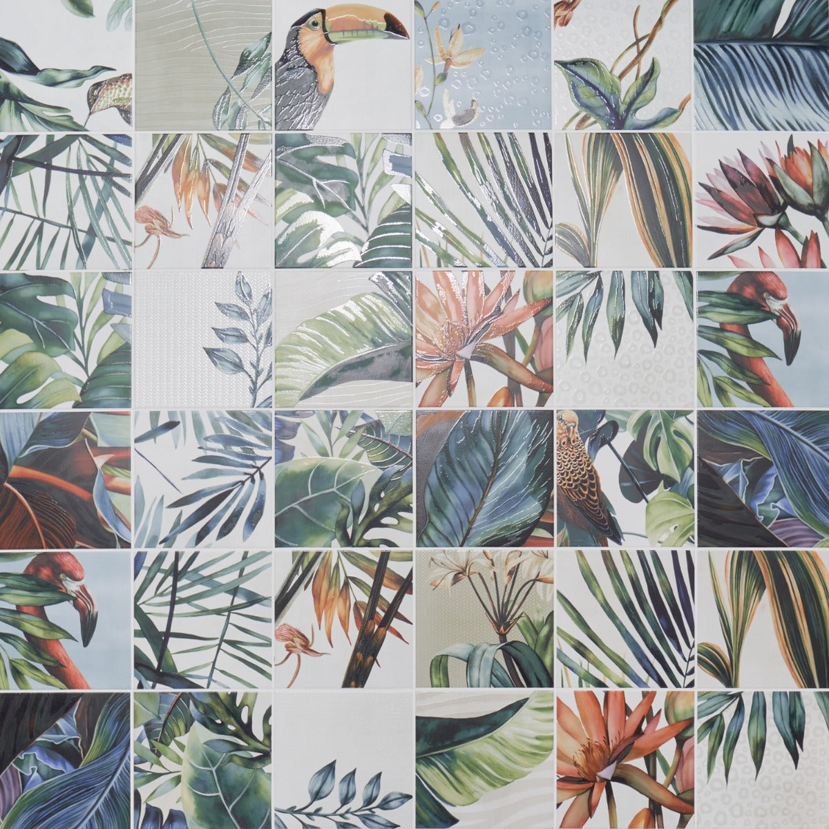 Angela Harris Wilder Tikida Decor 8x8 Matte Ceramic Tile - Botanical Design