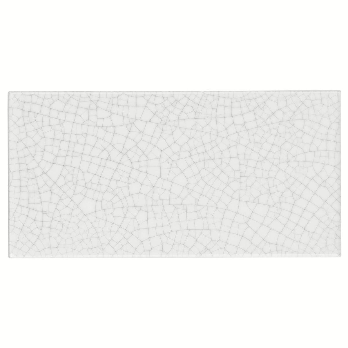 Sarina Vintage White Crackled Ceramic Subway Tile - 3x6 Glossy Finish