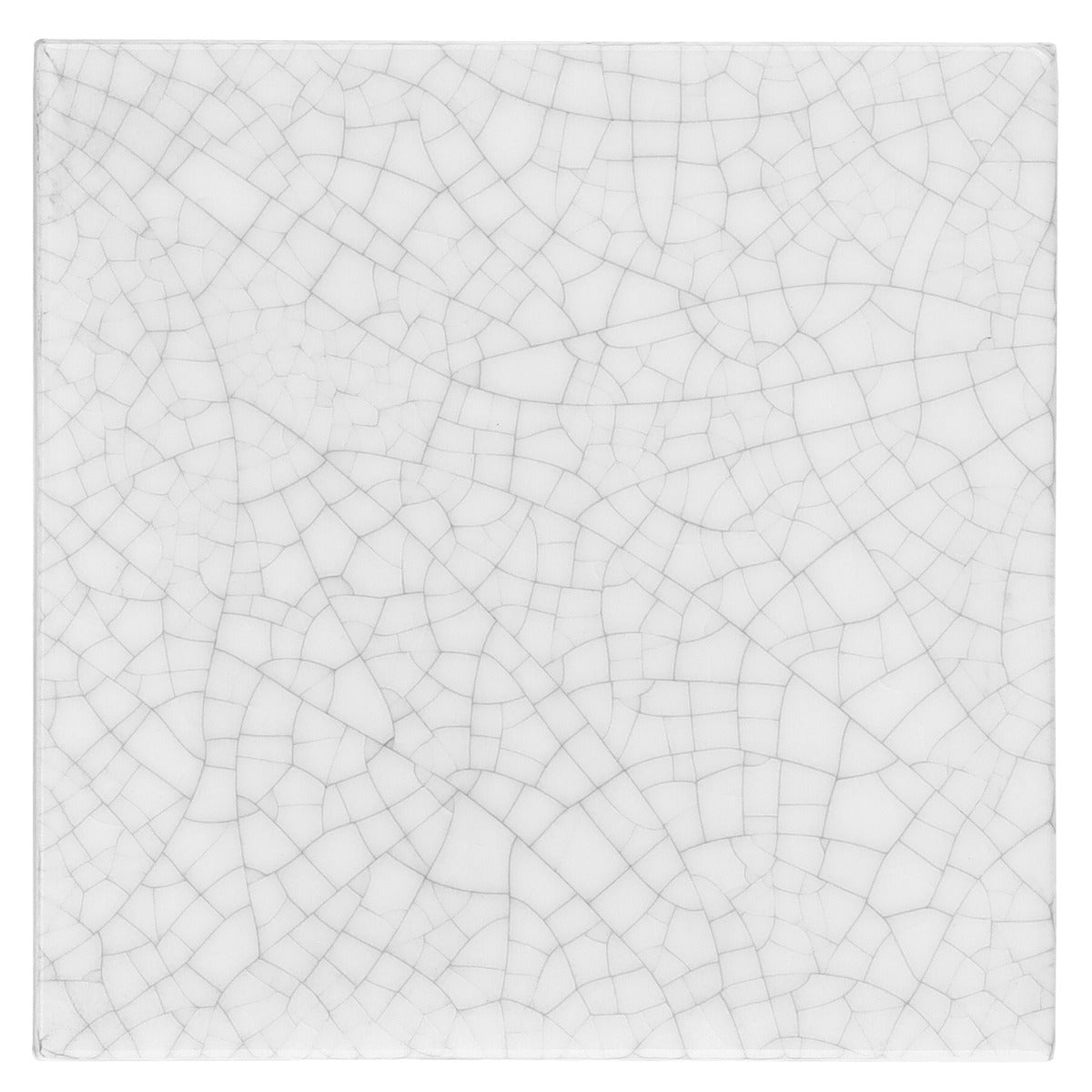 Sarina Vintage White 4x4 Glossy Crackled Ceramic Wall Tile by Lux Tile