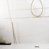 Minera Sahara Blanco White 24x48 Polished Porcelain Tile - Lux Tile