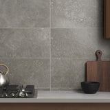 Lux Tile New Rock Fossil Dark Gray 12x24 Matte Porcelain Tile