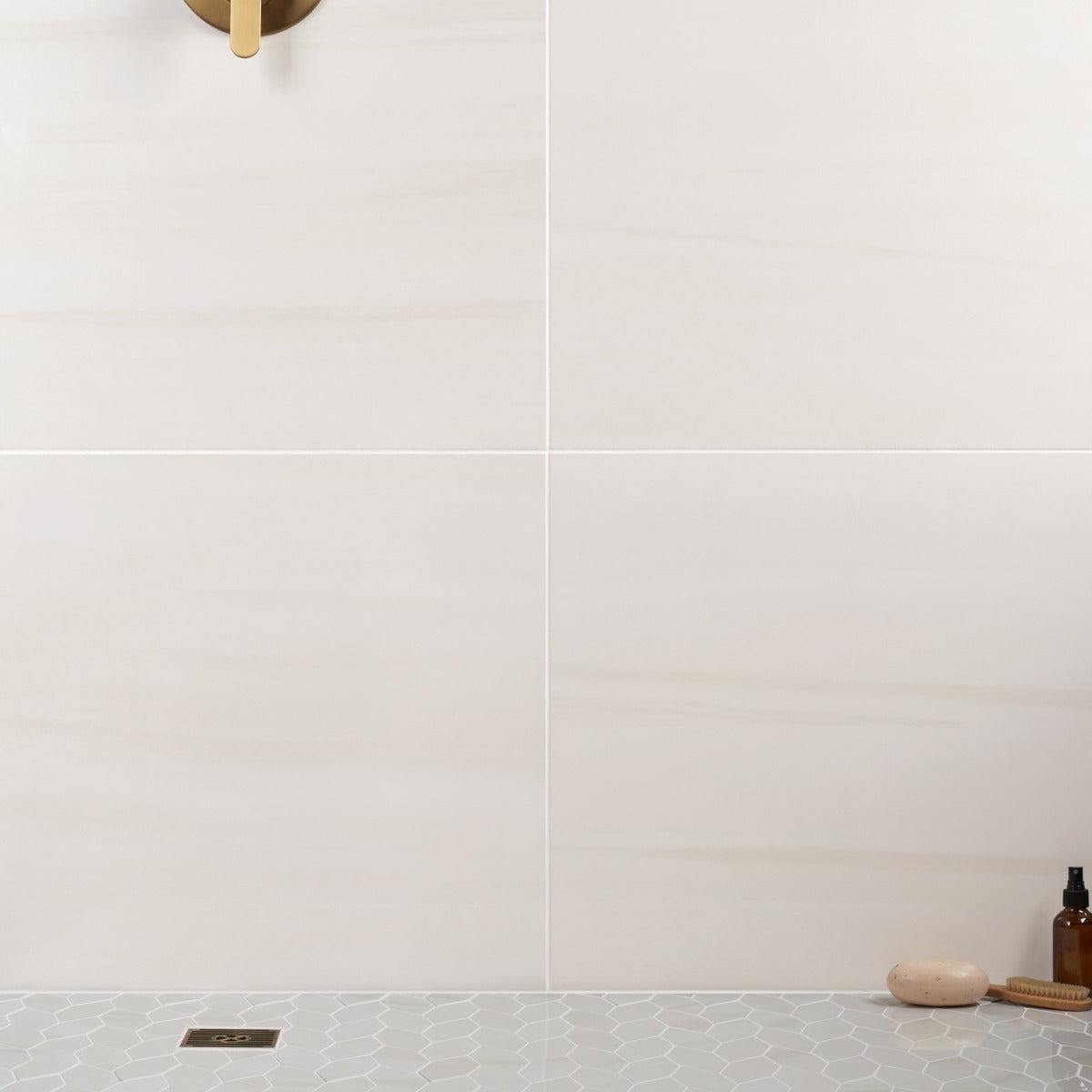 Minera Dolomite Warm White 24x24 Polished Porcelain Tile