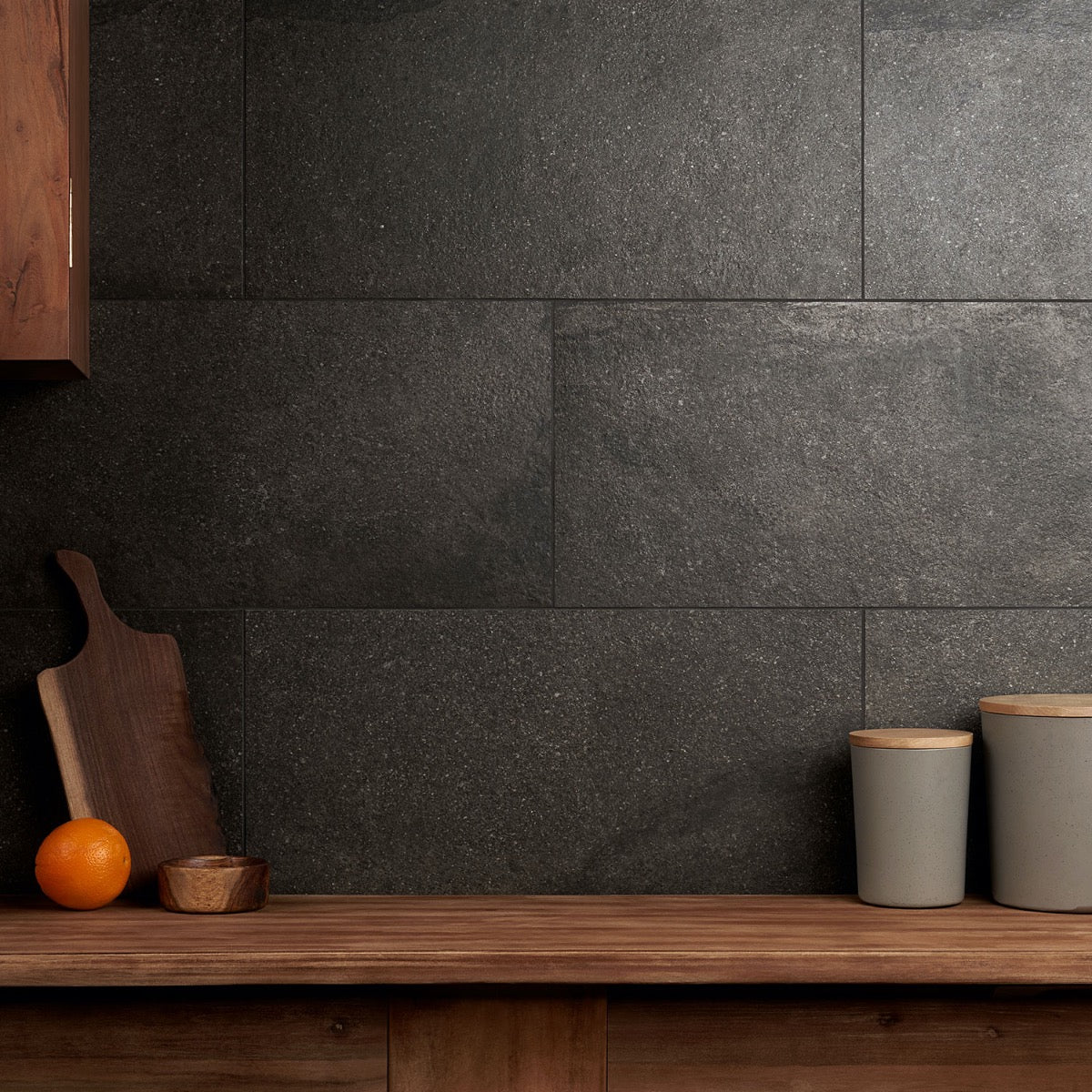 Acadia Charcoal Black 12x24 Matte Porcelain Tile - Lux Tile
