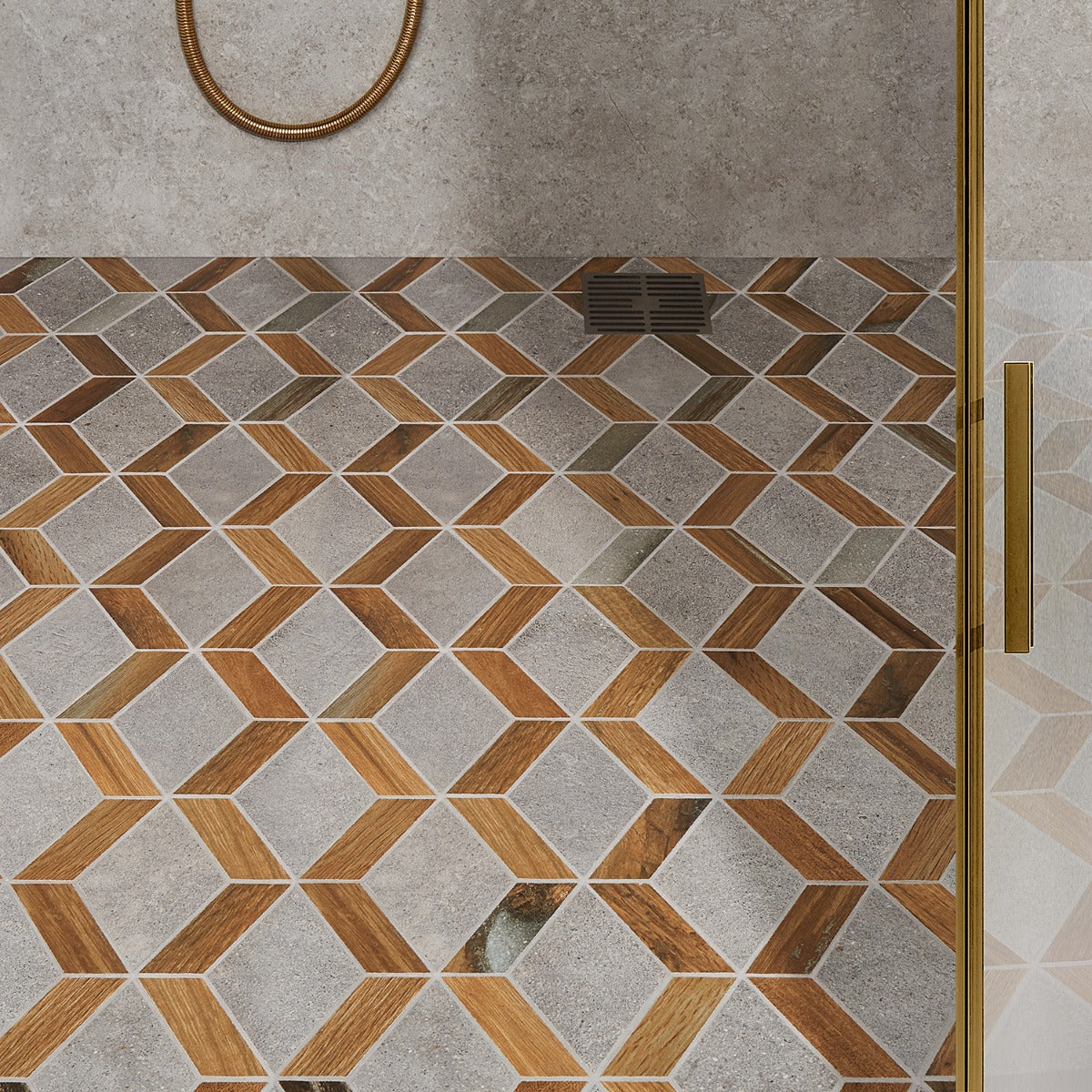 Eternal Oak Brown Diamond Matte Porcelain Mosaic Tile - Lux Tile