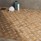 Eternal Birch Brown Basketweave Herringbone Matte Porcelain Mosaic Tile
