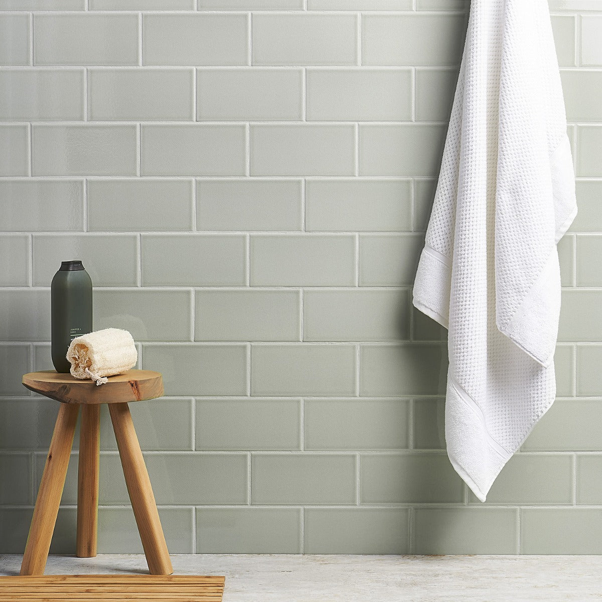 Seaside Fern Green 4x8 Crackled Glossy Ceramic Tile - Lux Tile