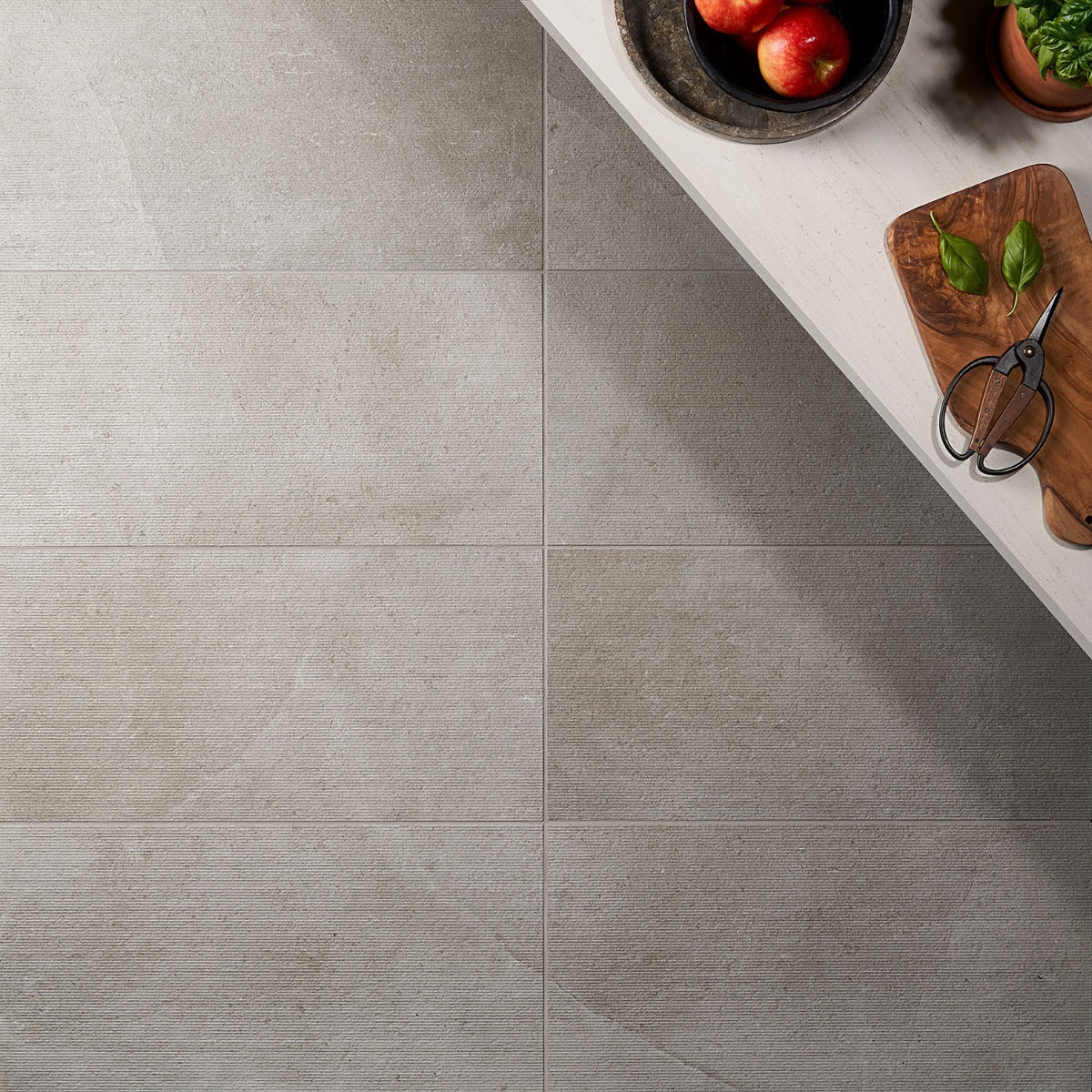 Tilebar New Rock Fumo Light Gray 12x24 Chiseled Matte Porcelain Tile