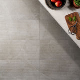 Tilebar New Rock Fumo Light Gray 12x24 Chiseled Matte Porcelain Tile