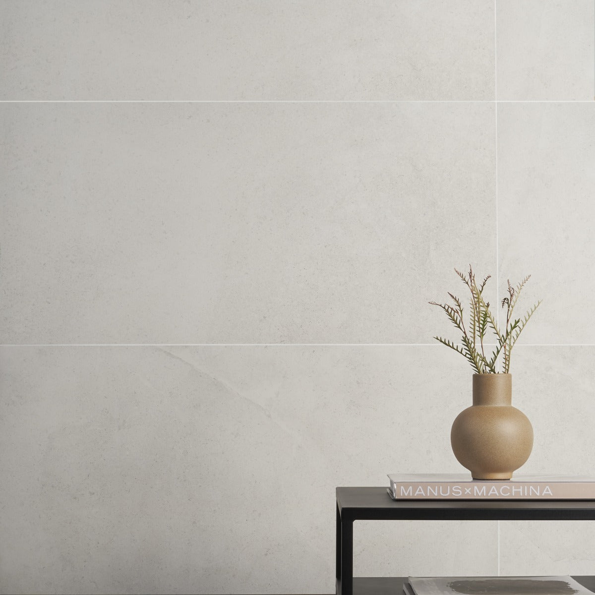 Lux Tile New Rock Perla White Matte Porcelain Tile 24x48