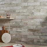 Seville Efeso Gray 3x12 Porcelain Subway Tile - Travertine Look