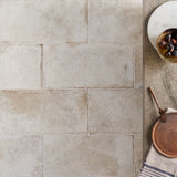 Seville Olimpia White 12x24 Matte Porcelain Tile - Travertine Look