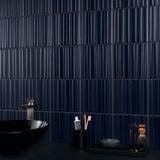 Sydney Blue 8x16 3D Glossy and Matte Ceramic Wall Tile