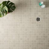 Acadia Linen White 2x2 Matte Porcelain Mosaic Tile - Durable Limestone Look