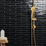 Wabi Sabi Coal Black 1.5x9 Glossy Ceramic Tile - Lux Tile